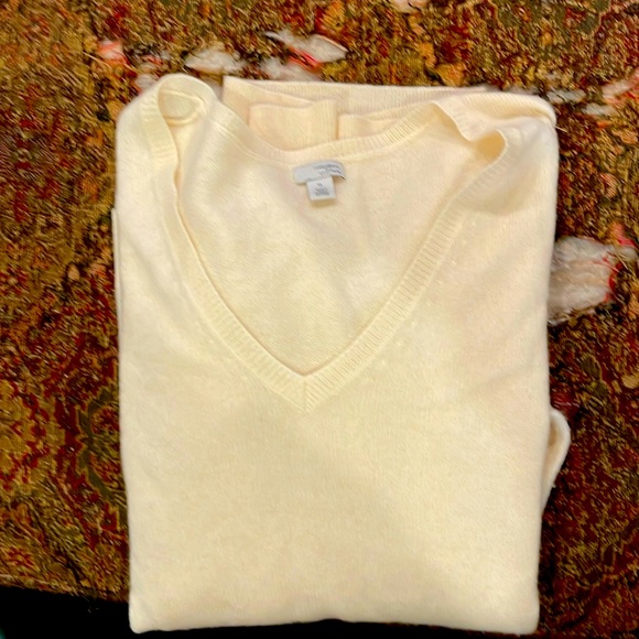 Cashmere sweater, cream , xl, by halogen - Picture 1 of 5